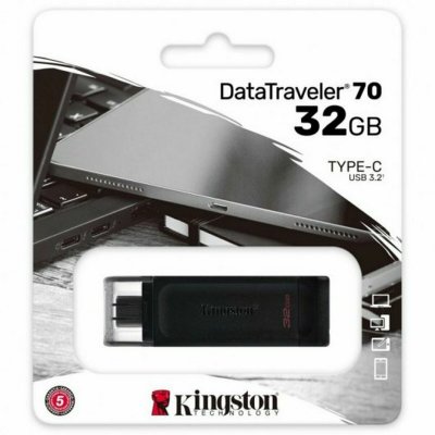 Kingston USB-Penn DT70/128GB Svart 128 GB