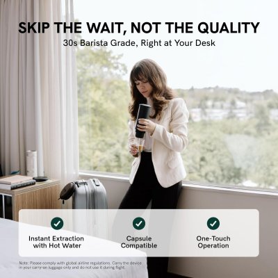 Outin Bærbar Kaffetrakter OUTINTEAL Turkis Rustfritt stål 80 ml