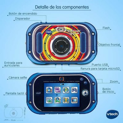 Vtech Barnas Digitalkamera Kidizoom Touch 3, 5" 5 Mpx Blå Plast