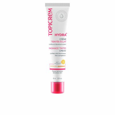 Topicrem Hydrerende krem med farge Hydra+ Middels Spf 50 40 ml