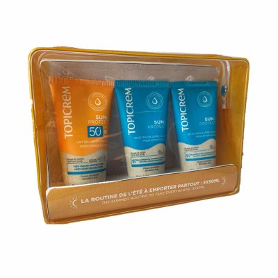 Topicrem Solbeskyttelses sett SUN PROTECT Spf 50 50+ 3 Deler