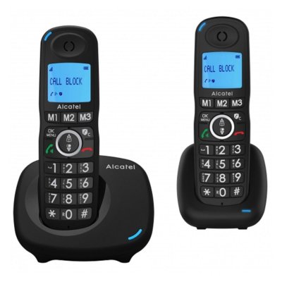 Alcatel Trådløs Telefon Versatis XL 535 Duo Svart (2 pcs) Plast