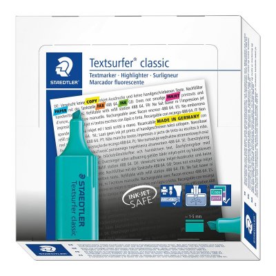 Staedtler Lysstoffrør Textsurfer Classic Turkis (10 enheter)