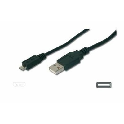 Cable Micro USB Digitus A/micro-B, 3m Black 3 m