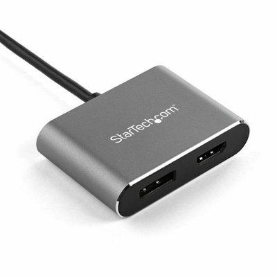 Startech USB C til HDMI/DisplayPort-Adapter CDP2DPHD 4K Ultra HD Grå Aluminium
