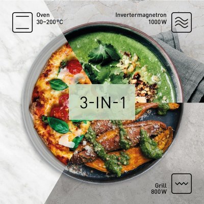 Panasonic Mikrobølgeovn med Grill NNDF37PWEPG Hvit 1000 W 23 L (Fikset A) Rustfritt stål