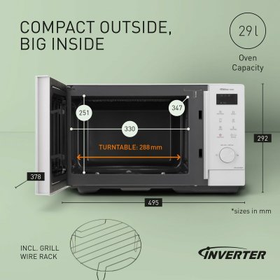 Panasonic Mikrobølgeovn med Grill Hvit Rustfritt stål