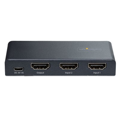 Startech HDMI svitsj 2PORT-HDMI-SWITCH-8K Svart Metall