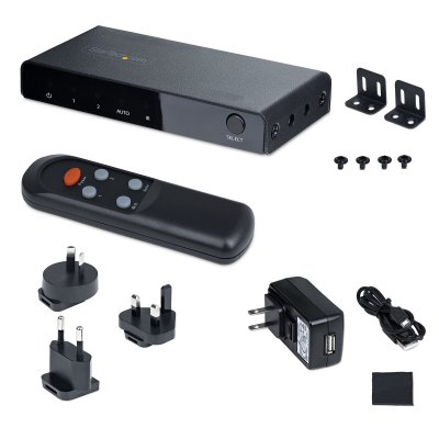 Startech HDMI svitsj 2PORT-HDMI-SWITCH-8K Svart Metall