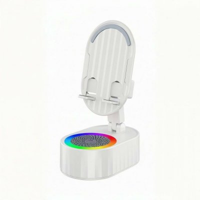 Smartphoneholder med høyttaler Kinglucky ZJ-016 Hvit 5W