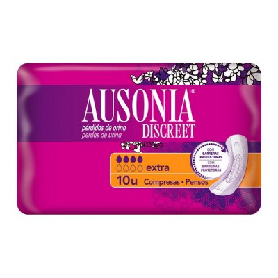 Incontinence Sanitary Pad Extra Ausonia Discreet (10 uds)