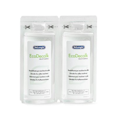 DeLonghi Kalkfjerner EcoDecalk 2x100ml 2 x 100 ml for Kaffemaskin Hvit Plast