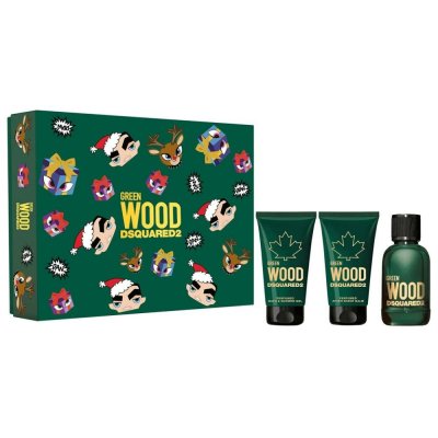 Men's Perfume Set Dsquared2 Green Wood (3 pcs)