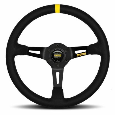 Momo Racingratt MOD. 08 Ø 35 cm Svart Lær