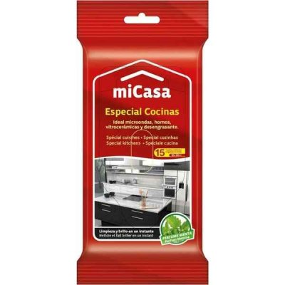 Sterile Cleaning Wipe Sachets (Pack) Micasa Kitchen (15 uds)
