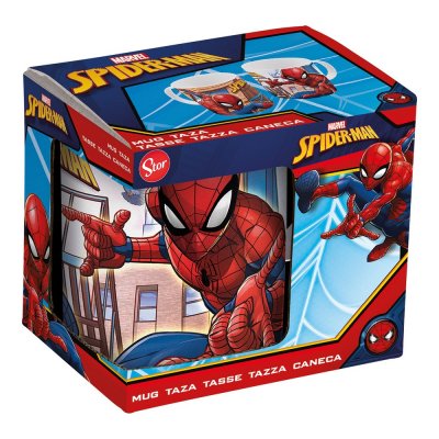 Spiderman Krus Spider-Man Great power Blå Rød Keramikk 350 ml
