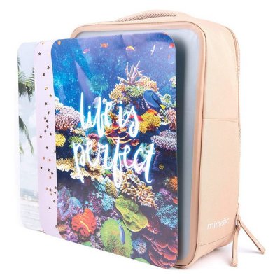 School Bag Mimetic Life is Perfect Beige Pink (22 x 32 x 11 cm)