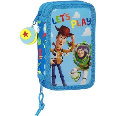 Double Pencil Case Toy Story Let's Play Blue (28 pcs)