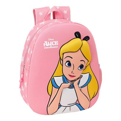 3D-schoolrugzak Disney Alice in Wonderland Roze