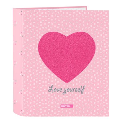 Ring binder Safta Love Yourself Pink A4 (27 x 33 x 6 cm)