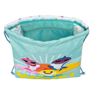 Baby Shark Ryggsekk med Stringer Surfing Blå Hvit 26 x 34 1 cm Polyester