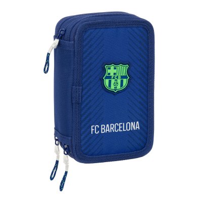 F. C. Barcelona Trippel Pennal Marineblå 12, 5 x 19, 5, cm 37 Deler Polyester