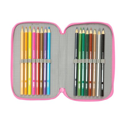 Gabby's Dollhouse Trippel Pennal Confetti rosa Turkis 12, 5 x 19, 5, cm 37 Deler Polyester