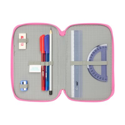 Gabby's Dollhouse Trippel Pennal Confetti rosa Turkis 12, 5 x 19, 5, cm 37 Deler Polyester