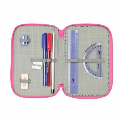 Kuromi Trippel Pennal Svart Fuksia 12, 5 x 19, 5, cm 37 Deler Polyester