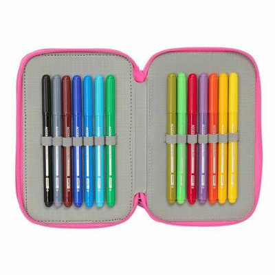 Kuromi Trippel Pennal Svart Fuksia 12, 5 x 19, 5, cm 37 Deler Polyester