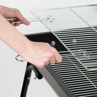 Aktive Kullgrill med Stativ 91 x 33 71 cm Rustfritt stål