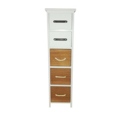 Chest of drawers Versa 21520046 Paolownia wood 5 drawers Wood (29 x 95 x 25 cm)