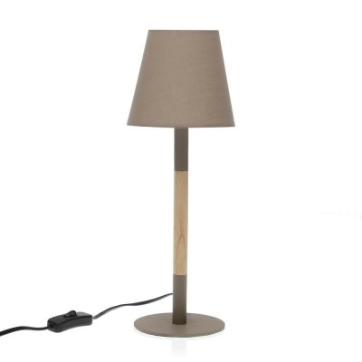 Desk lamp Versa Grey Metal Wood Iron (14 x 40 x 14 cm)