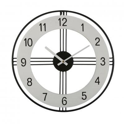 Wall Clock Versa White Metal (40 x 40 x 4 cm)