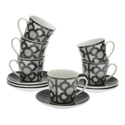 Set of 6 teacups with plates Versa Urbana