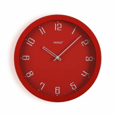 Wall Clock Versa Red polypropylene (4,3 x 30 x 30 cm)