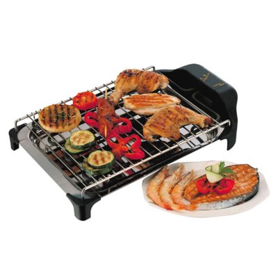 JATA Elektrisk Grill BQ101 2400 W Svart Rustfritt stål