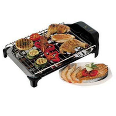 JATA Elektrisk Grill BQ101 2400 W Svart Rustfritt stål