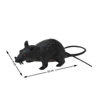 Rat Decorative Black 22 x 9 cm