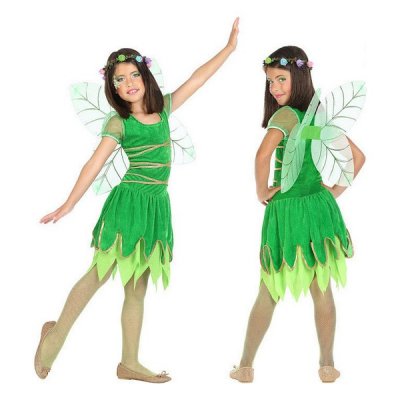 Costume for Children Green Fairy of Spring Fantasy (2 Pieces) (2 pcs)