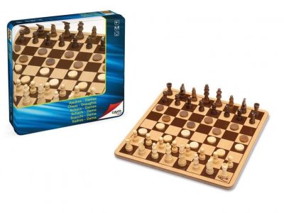Chess and Checkers Board Cayro 751 Wood