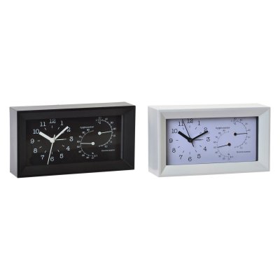 Table clock DKD Home Decor 8424001495740 Alarm clock White Black Plastic Loft 20 x 5,5 x 11 cm (2 Units)