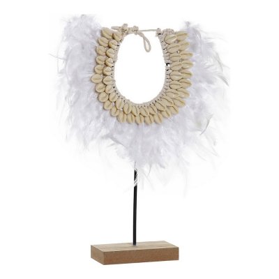 Decorative Figure DKD Home Decor Necklace Feather Shells (29 x 7 x 38 cm)