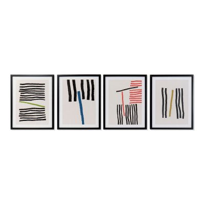 Painting DKD Home Decor Lines Abstract Modern 35 x 3 x 45 cm (4 Units)