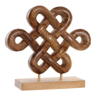 Decorative Figure DKD Home Decor Knot Wood Natural (34 x 10 x 31 cm)