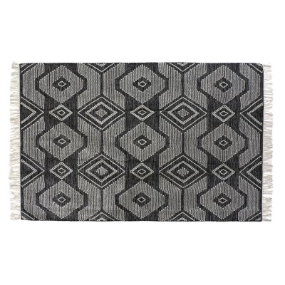 Carpet DKD Home Decor White Black Cotton (160 x 230 x 1 cm)
