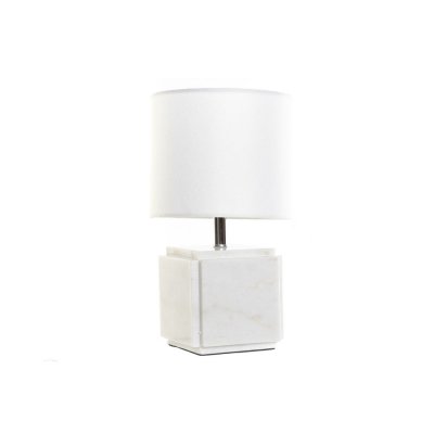 Desk lamp DKD Home Decor White Polyester Metal Marble 220 V Golden 50 W (20 x 20 x 34 cm)
