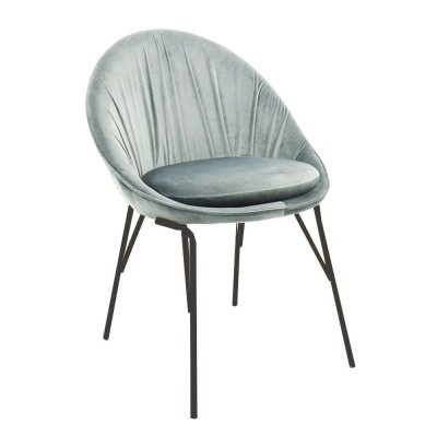Chair DKD Home Decor Metal Polyester Light grey (60 x 60 x 87 cm)