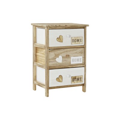 Chest of drawers DKD Home Decor Natural White Paolownia wood (40 x 29 x 58 cm)