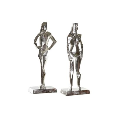 Decorative Figure DKD Home Decor 8424001856480 23 x 13 x 62 cm Silver (2 Units)